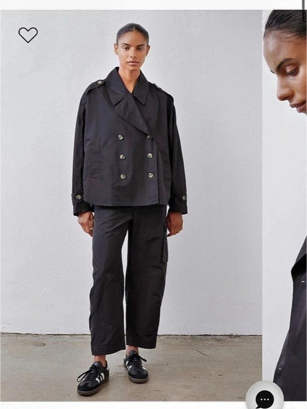 Ruti The Oversized Nylon Trench Nylon Trench Black Size Small NWT